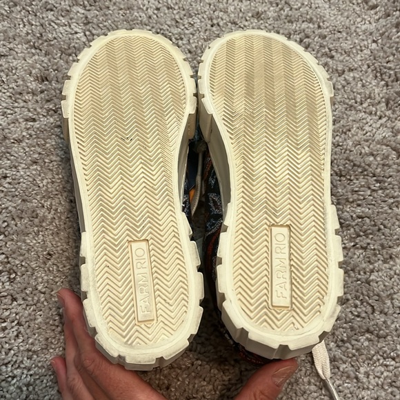 NWT FARM Rio Blue Anika Tapestry Platform Sneakers - Size 5 - Picture 12 of 14